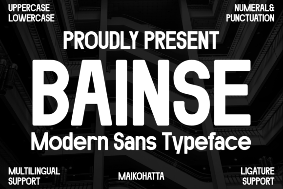 Bainse Sans Serif Font for Modern Web Design