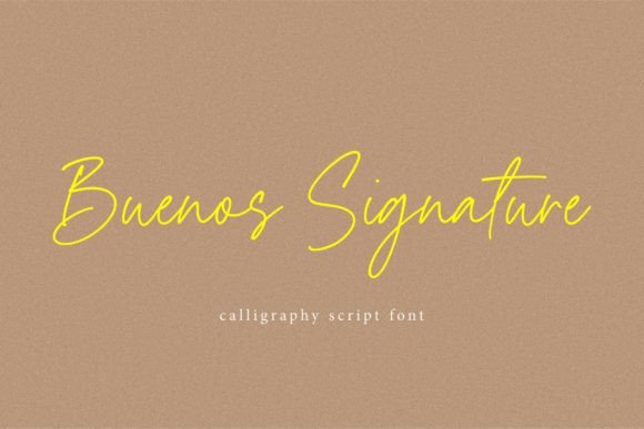 Buenos Signature Font for Digital Marketing