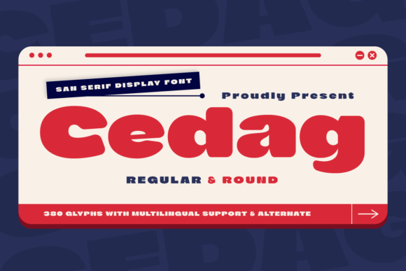 Cedag: A Modern Sans Serif Font for Web Design