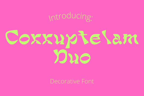 Corruptelam Duo: A Modern Font for Bold Web Design