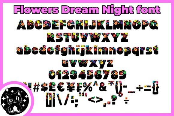 Flowers Dream Night Font for Digital Creativity