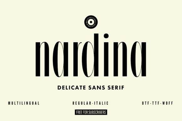 Nardina Sans Serif Font for Modern Editorial Design