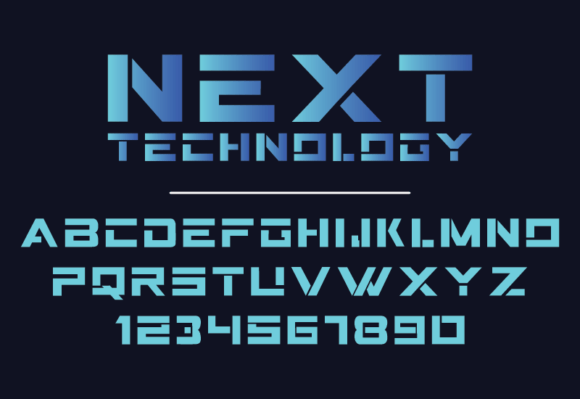 Next Technology Font for Web Design