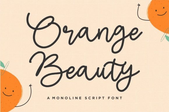 Orange Beauty Font for Handmade Creations
