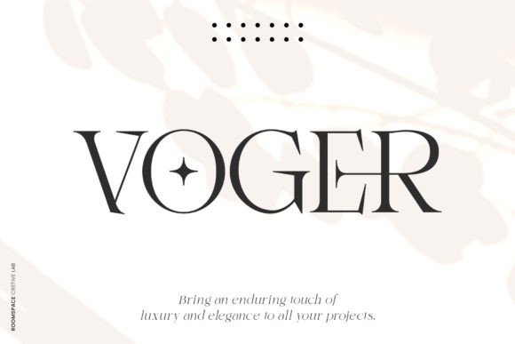 Voger Serif Font for Modern Branding and Marketing